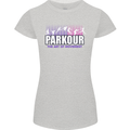 Parkour Free Running the Art of Movement Womens Petite Cut T-Shirt Sports Grey