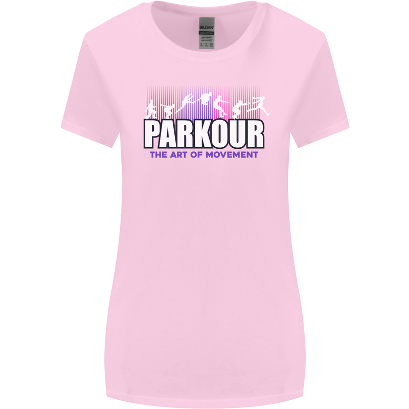 Parkour Free Running the Art of Movement Womens Wider Cut T-Shirt Light Pink