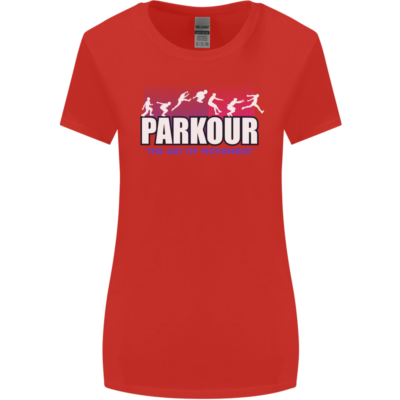 Parkour Free Running the Art of Movement Womens Wider Cut T-Shirt Red