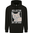 Part Cotton Part Cat Hair Funny Childrens Kids Hoodie Black