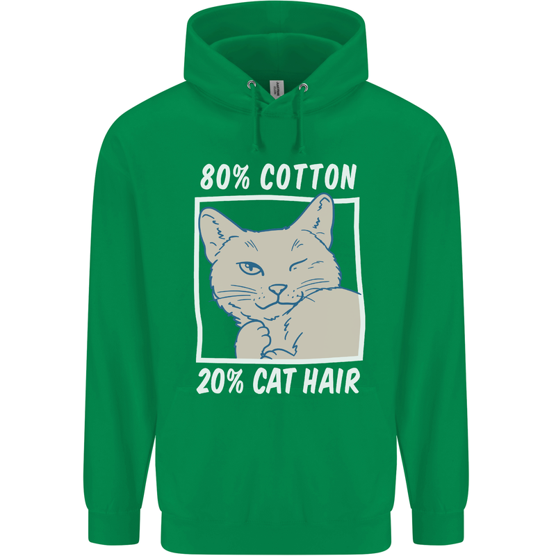 Part Cotton Part Cat Hair Funny Childrens Kids Hoodie Irish Green