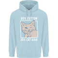 Part Cotton Part Cat Hair Funny Childrens Kids Hoodie Light Blue