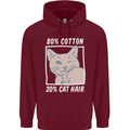 Part Cotton Part Cat Hair Funny Childrens Kids Hoodie Maroon