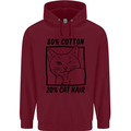 Part Cotton Part Cat Hair Funny Childrens Kids Hoodie Maroon