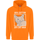 Part Cotton Part Cat Hair Funny Childrens Kids Hoodie Orange