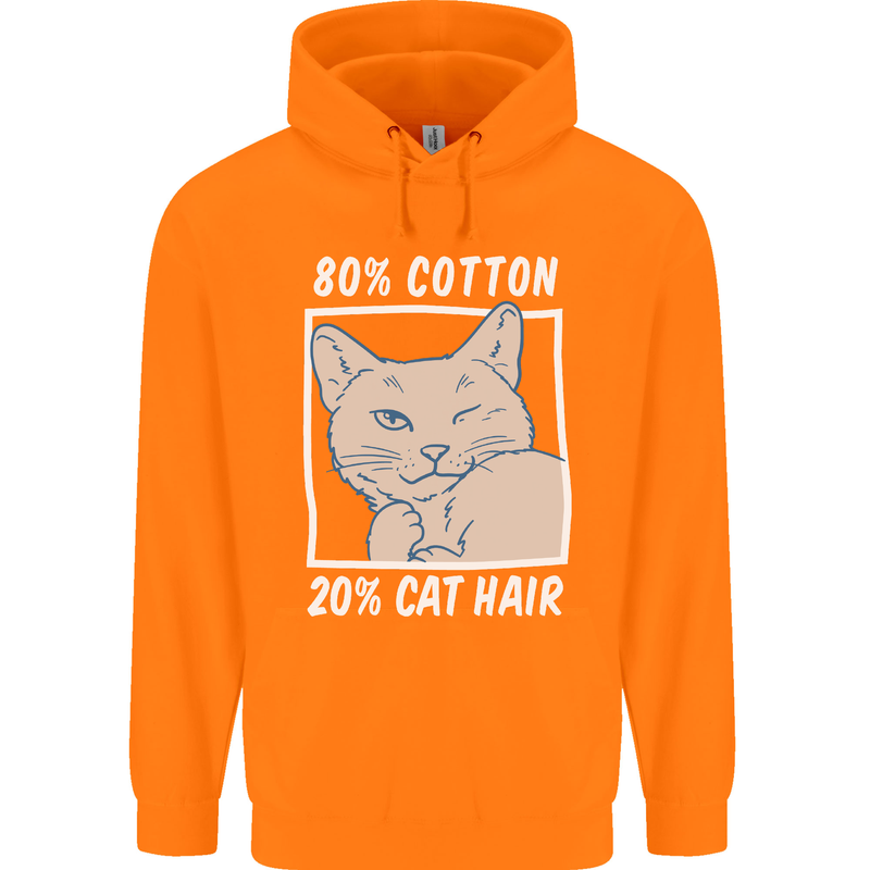 Part Cotton Part Cat Hair Funny Childrens Kids Hoodie Orange