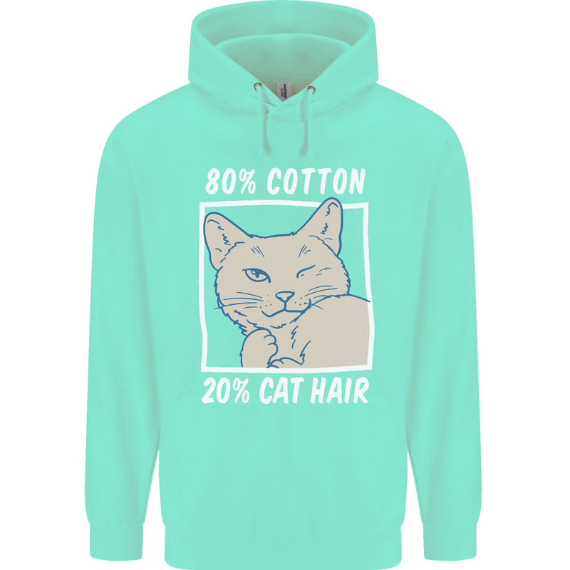 Part Cotton Part Cat Hair Funny Childrens Kids Hoodie Peppermint