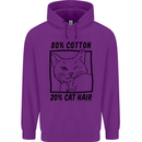 Part Cotton Part Cat Hair Funny Childrens Kids Hoodie Purple