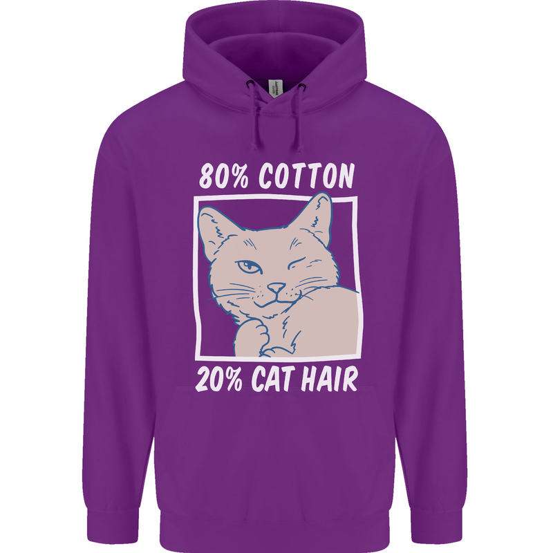 Part Cotton Part Cat Hair Funny Childrens Kids Hoodie Purple