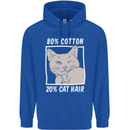 Part Cotton Part Cat Hair Funny Childrens Kids Hoodie Royal Blue