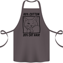 Part Cotton Part Cat Hair Funny Cotton Apron 100% Organic Dark Grey