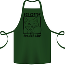 Part Cotton Part Cat Hair Funny Cotton Apron 100% Organic Forest Green