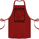 Part Cotton Part Cat Hair Funny Cotton Apron 100% Organic Maroon