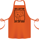 Part Cotton Part Cat Hair Funny Cotton Apron 100% Organic Orange