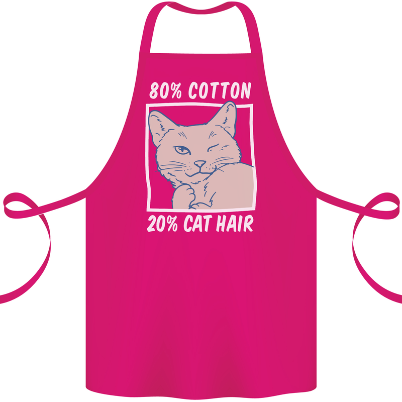 Part Cotton Part Cat Hair Funny Cotton Apron 100% Organic Pink