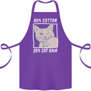 Part Cotton Part Cat Hair Funny Cotton Apron 100% Organic Purple