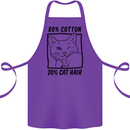 Part Cotton Part Cat Hair Funny Cotton Apron 100% Organic Purple