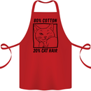 Part Cotton Part Cat Hair Funny Cotton Apron 100% Organic Red