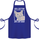 Part Cotton Part Cat Hair Funny Cotton Apron 100% Organic Royal Blue