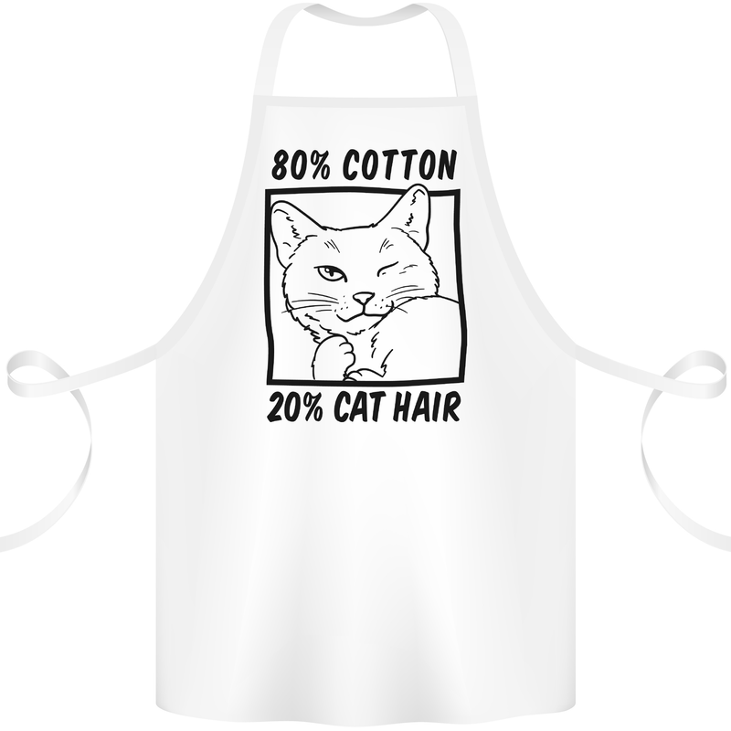 Part Cotton Part Cat Hair Funny Cotton Apron 100% Organic White