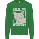 Part Cotton Part Cat Hair Funny Kids Sweatshirt Jumper Irish Green