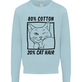 Part Cotton Part Cat Hair Funny Kids Sweatshirt Jumper Light Blue