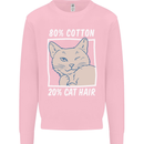 Part Cotton Part Cat Hair Funny Kids Sweatshirt Jumper Light Pink