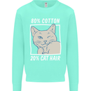 Part Cotton Part Cat Hair Funny Kids Sweatshirt Jumper Peppermint