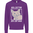 Part Cotton Part Cat Hair Funny Kids Sweatshirt Jumper Purple