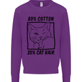 Part Cotton Part Cat Hair Funny Kids Sweatshirt Jumper Purple