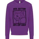 Part Cotton Part Cat Hair Funny Kids Sweatshirt Jumper Purple