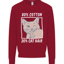 Part Cotton Part Cat Hair Funny Kids Sweatshirt Jumper Red