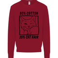Part Cotton Part Cat Hair Funny Kids Sweatshirt Jumper Red