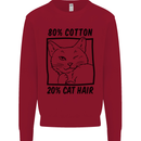 Part Cotton Part Cat Hair Funny Kids Sweatshirt Jumper Red