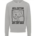 Part Cotton Part Cat Hair Funny Kids Sweatshirt Jumper Sports Grey