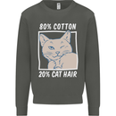 Part Cotton Part Cat Hair Funny Kids Sweatshirt Jumper Storm Grey