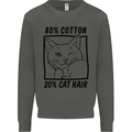 Part Cotton Part Cat Hair Funny Kids Sweatshirt Jumper Storm Grey