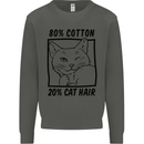 Part Cotton Part Cat Hair Funny Kids Sweatshirt Jumper Storm Grey