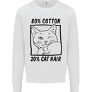Part Cotton Part Cat Hair Funny Kids Sweatshirt Jumper White