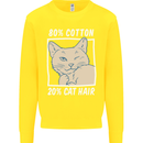 Part Cotton Part Cat Hair Funny Kids Sweatshirt Jumper Yellow