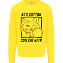 Part Cotton Part Cat Hair Funny Kids Sweatshirt Jumper Yellow
