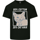 Part Cotton Part Cat Hair Funny Kids T-Shirt Childrens Black