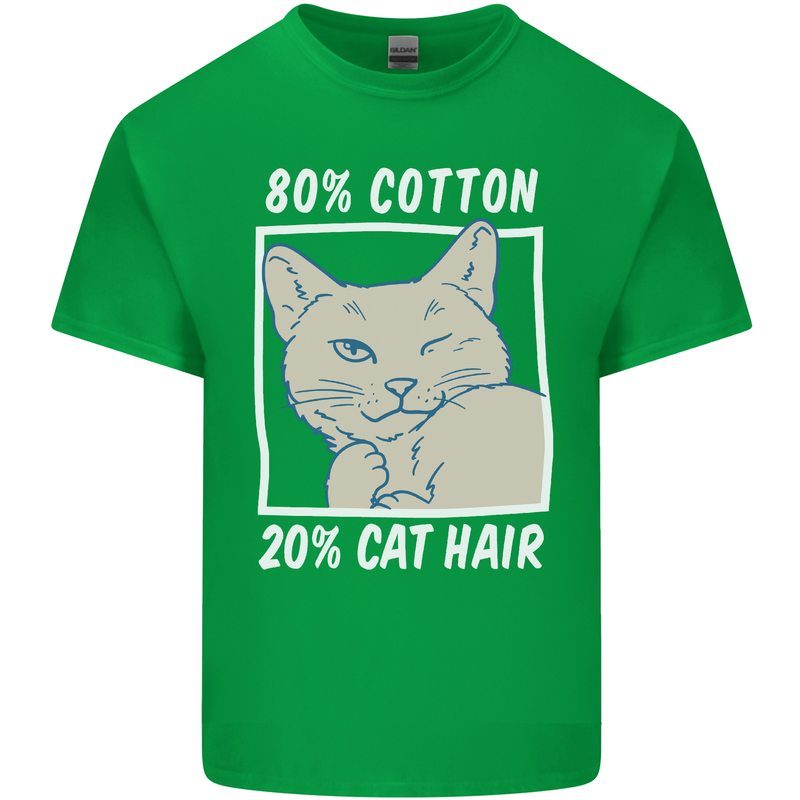 Part Cotton Part Cat Hair Funny Kids T-Shirt Childrens Irish Green