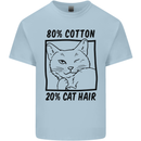Part Cotton Part Cat Hair Funny Kids T-Shirt Childrens Light Blue