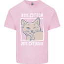 Part Cotton Part Cat Hair Funny Kids T-Shirt Childrens Light Pink