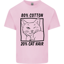 Part Cotton Part Cat Hair Funny Kids T-Shirt Childrens Light Pink