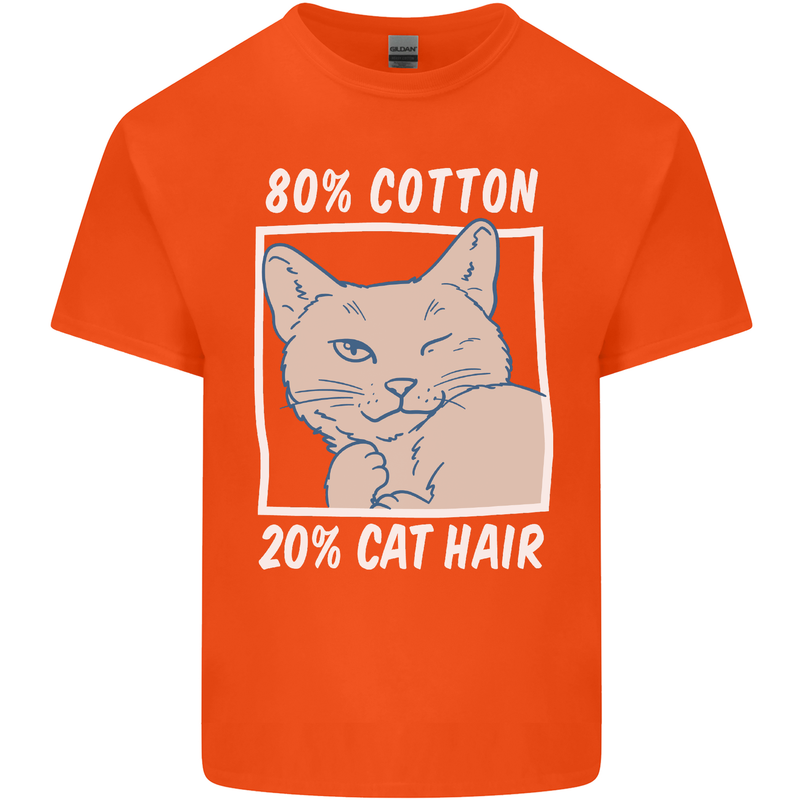 Part Cotton Part Cat Hair Funny Kids T-Shirt Childrens Orange