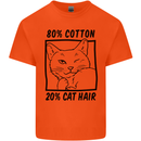 Part Cotton Part Cat Hair Funny Kids T-Shirt Childrens Orange