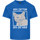 Part Cotton Part Cat Hair Funny Kids T-Shirt Childrens Royal Blue