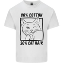Part Cotton Part Cat Hair Funny Kids T-Shirt Childrens White